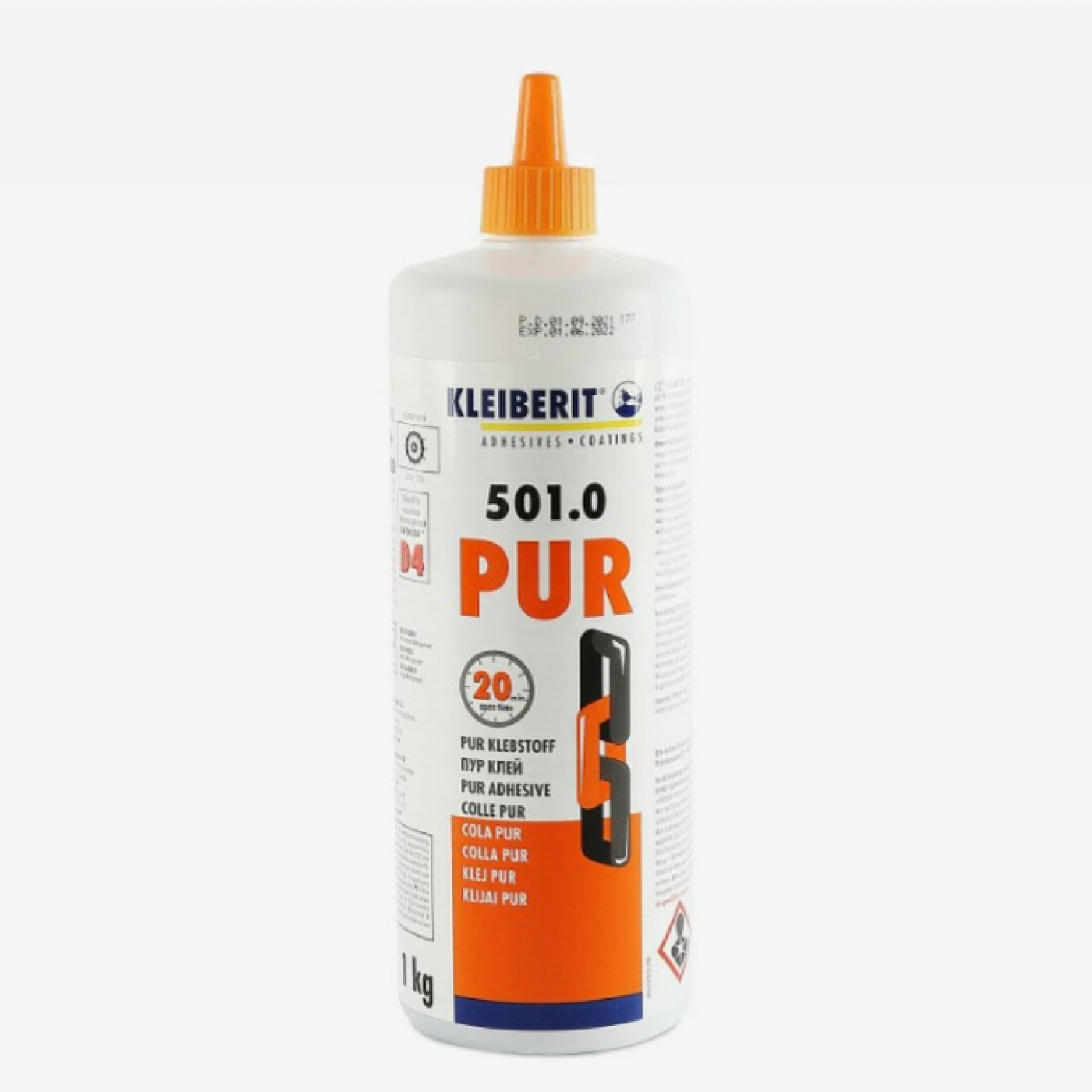 Клей KLEIBERIT 501.0 PUR, Бутылка 1 кг, Klebchemie, Германия